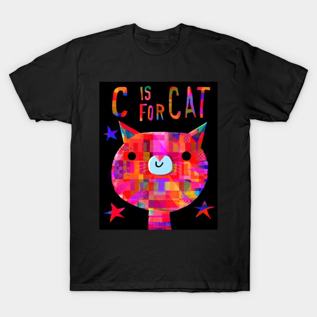 C is for Cat T-Shirt by Gareth Lucas